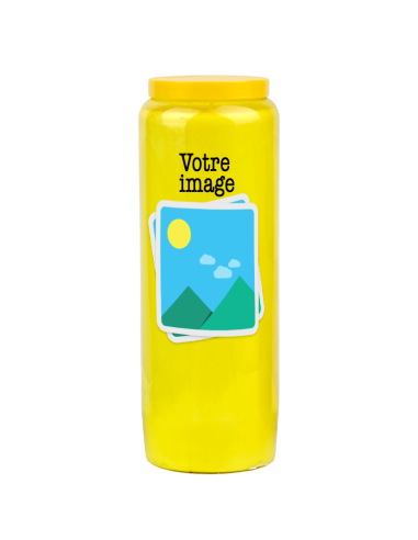 Bougie de neuvaine avec votre image et texte - personnalisable