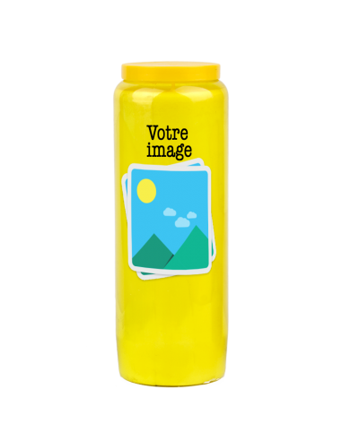 Novena candle with your image and text - customizable