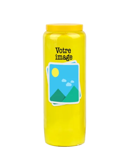 Bougie de neuvaine avec votre image et texte - personnalisable