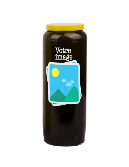 Bougie de neuvaine avec votre image et texte - personnalisable