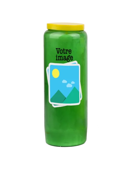 Bougie de neuvaine avec votre image et texte - personnalisable