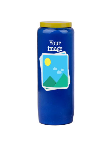 Novene Kerze mit Ihrem Bild und Text - individuell anpassbar