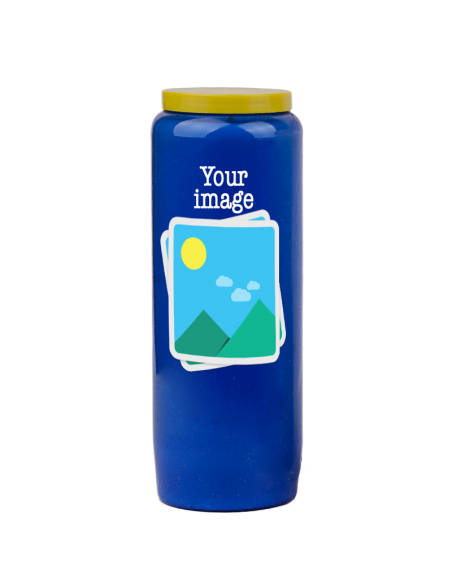 Novena candle with your image and text - customizable
