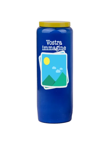 Bougie de neuvaine avec votre image et texte - personnalisable