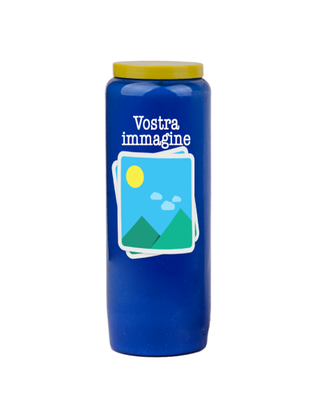 Bougie de neuvaine avec votre image et texte - personnalisable