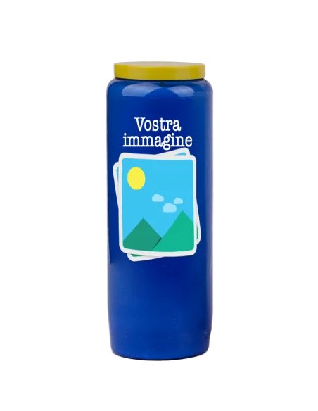 Bougie de neuvaine avec votre image et texte - personnalisable
