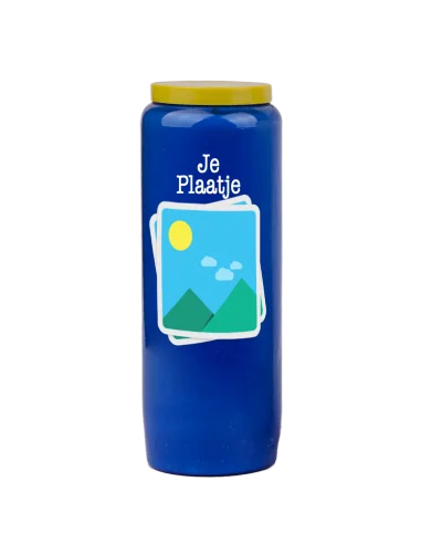 Bougie de neuvaine avec votre image et texte - personnalisable