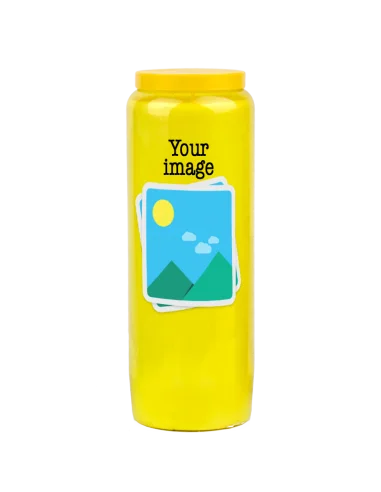 Bougie de neuvaine avec votre image et texte - personnalisable