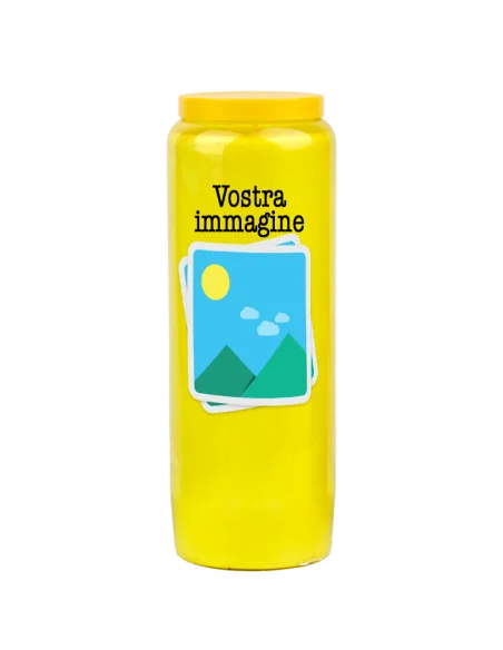 Bougie de neuvaine avec votre image et texte - personnalisable