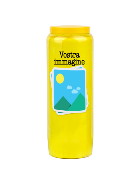 Candela Novena con immagine e testo personalizzabile