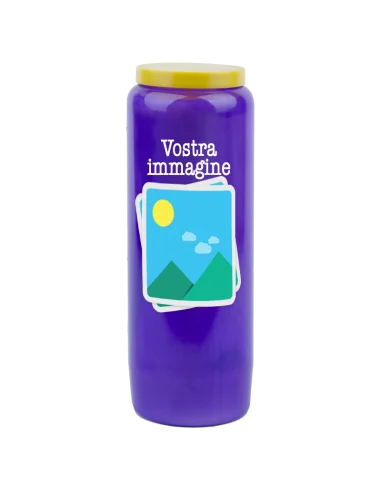 Vela de novena con tu imagen y texto - personalizable