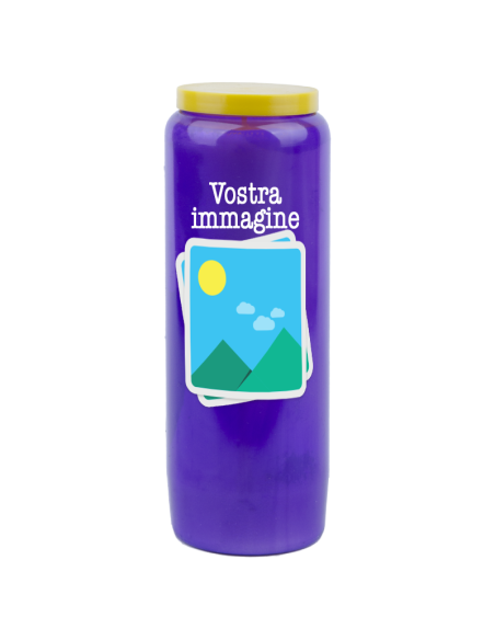 Candela Novena con immagine e testo personalizzabile