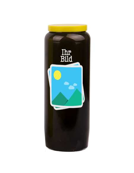 Bougie de neuvaine avec votre image et texte - personnalisable