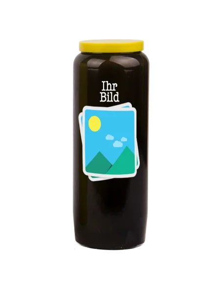 Bougie de neuvaine avec votre image et texte - personnalisable