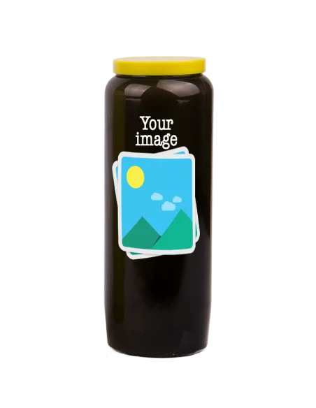 Vela de novena con tu imagen y texto - personalizable