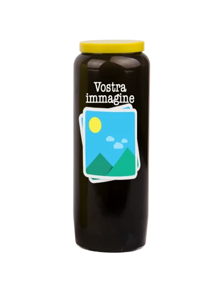 Bougie de neuvaine avec votre image et texte - personnalisable