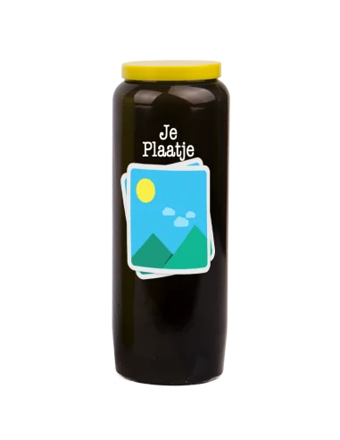 Bougie de neuvaine avec votre image et texte - personnalisable
