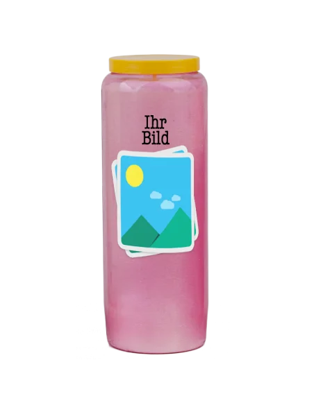 Novene Kerze mit Ihrem Bild und Text - individuell anpassbar