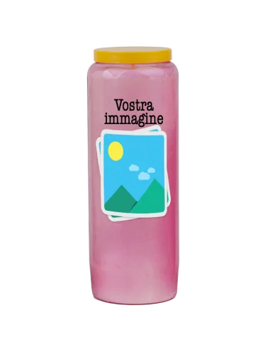 Bougie de neuvaine avec votre image et texte - personnalisable