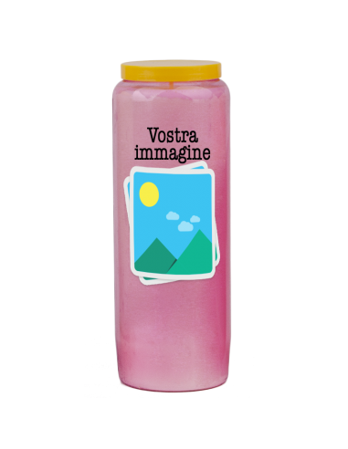 Novena candle with your image and text - customizable