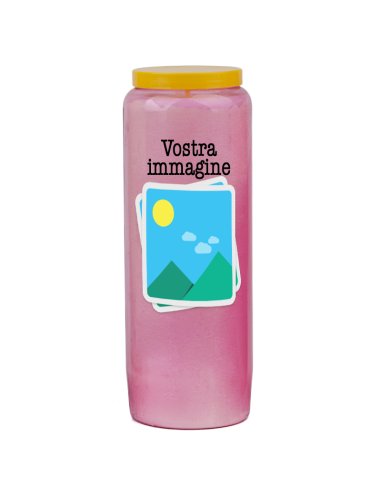 Vela de novena con tu imagen y texto - personalizable