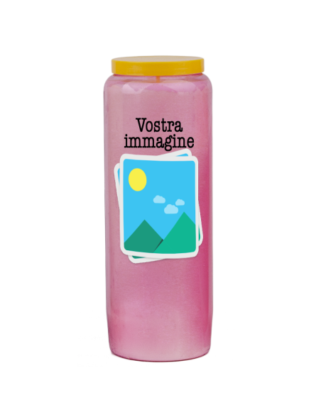 Candela Novena con immagine e testo personalizzabile