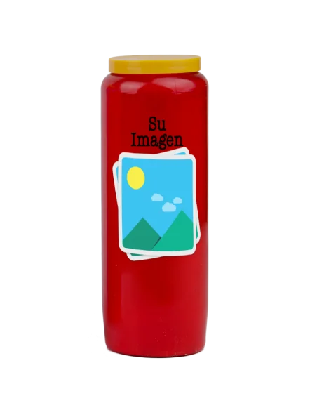 Candela Novena con immagine e testo personalizzabile