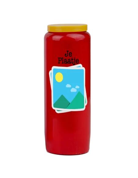 Vela de novena con tu imagen y texto - personalizable