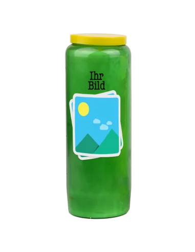 Vela de novena con tu imagen y texto - personalizable