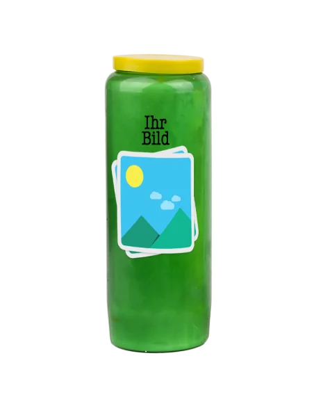 Bougie de neuvaine avec votre image et texte - personnalisable