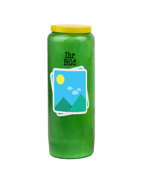 Novena candle with your image and text - customizable