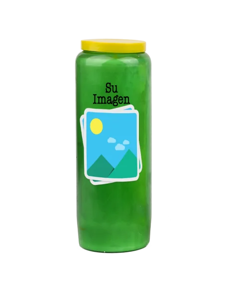 Novena candle with your image and text - customizable