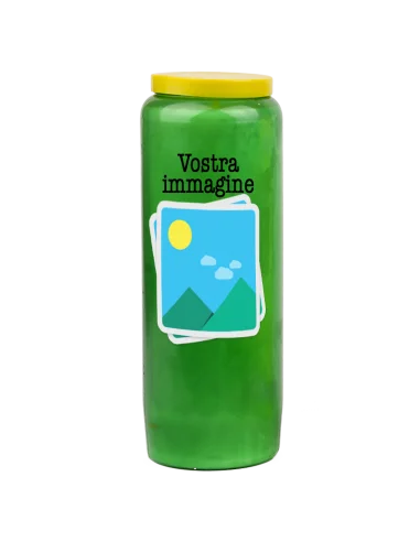Candela Novena con immagine e testo personalizzabile