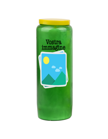 Candela Novena con immagine e testo personalizzabile