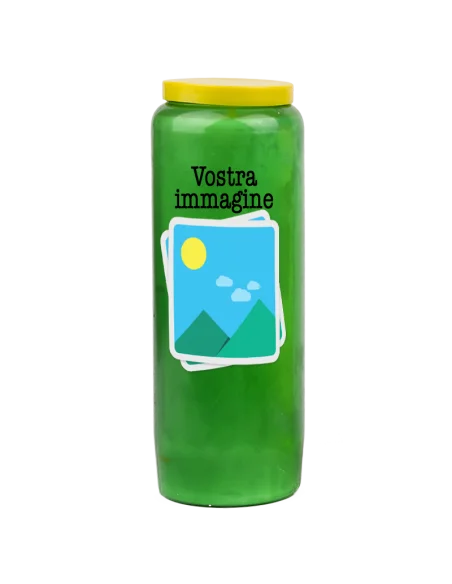 Candela Novena con immagine e testo personalizzabile