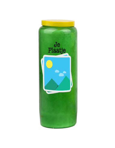 Vela de novena con tu imagen y texto - personalizable