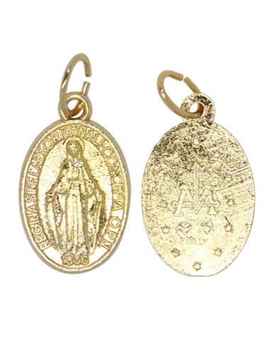 Miraculous Virgin Medal gilded metal