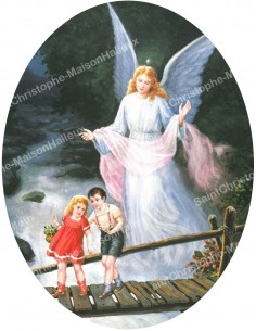 Pegatinas Ángel de la Guarda - ovaladas