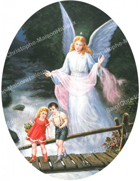 Pegatinas Ángel de la Guarda - ovaladas