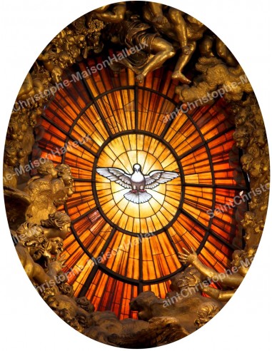 Pegatinas del Sagrado Corazón de Jesús - ovaladas