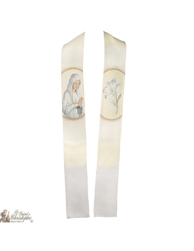 Jungfrau der Armen von Banneux bestickt Priester stahl ND