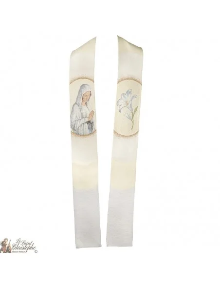 Maagd van de arme van Banneux geborduurde priester stal ND