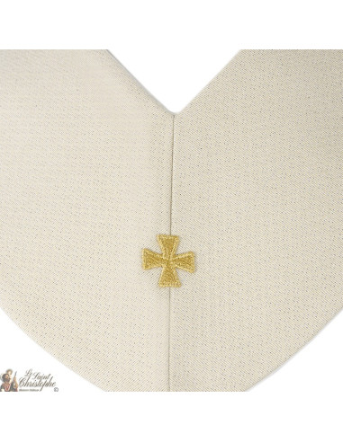 Étole prêtre brodée avec papes Saint Jean XXIII et Saint Jean-Paul II