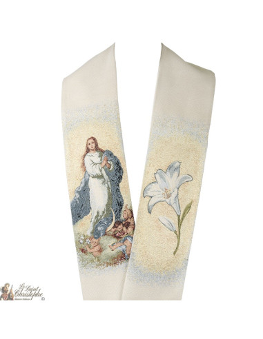 Geborduurde priester stolen van de Maagd van de Assumptie