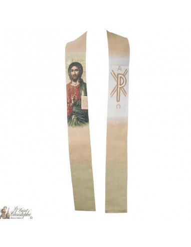 Christ Icon embroidered priest stole