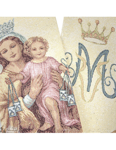 Vergine Maria del sacerdote scapolare ricamato rubato