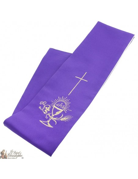 Estola bicolor bordada para sacerdote modelo 17164