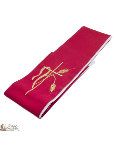 Zweifarbige Priesterstola bestickt