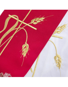 Zweifarbige Priesterstola bestickt