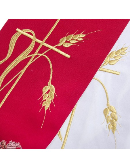 Bicolored Priest Stole Embroidered